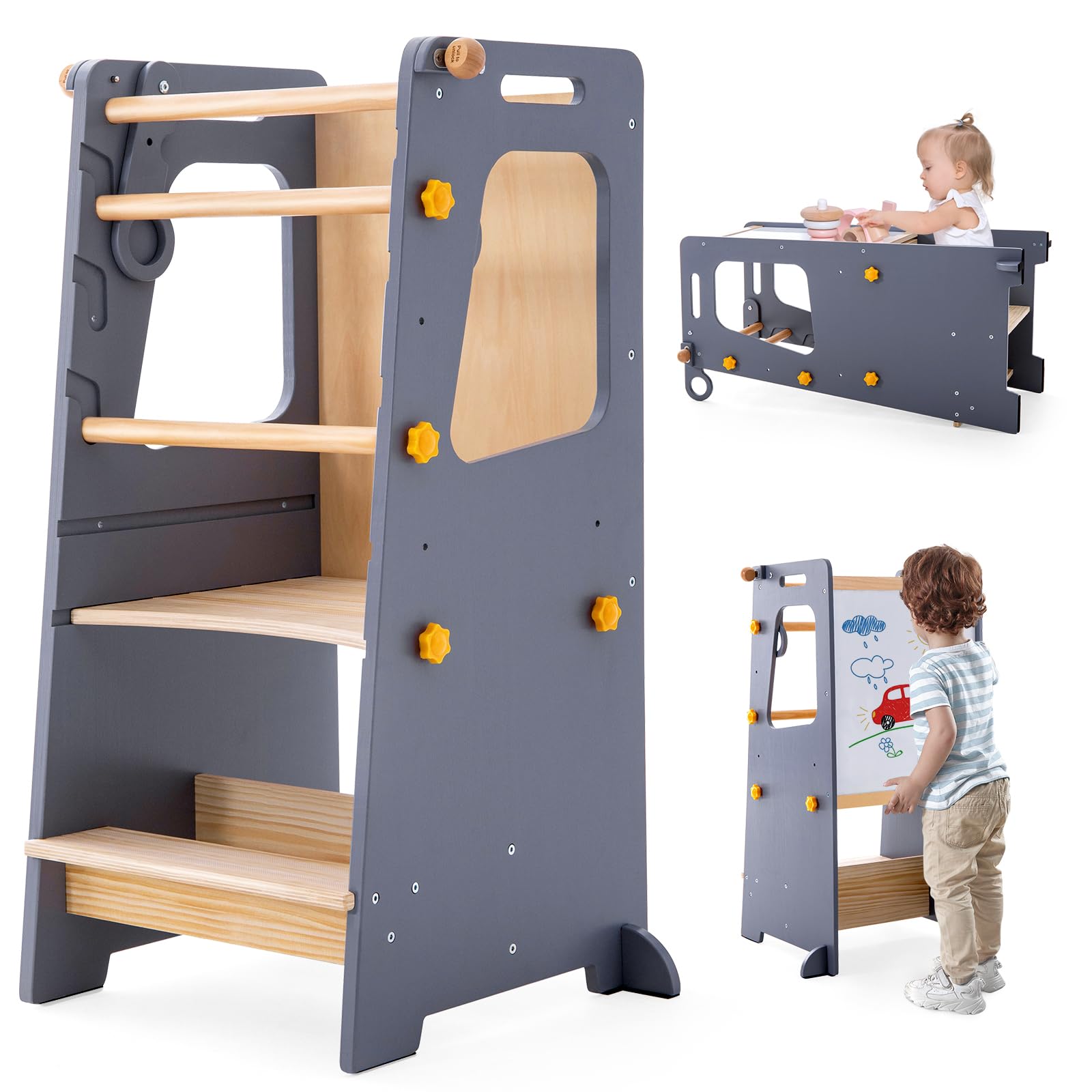 Toddler Learning Tower - 4 in 1 Toddler Kitchen Tower