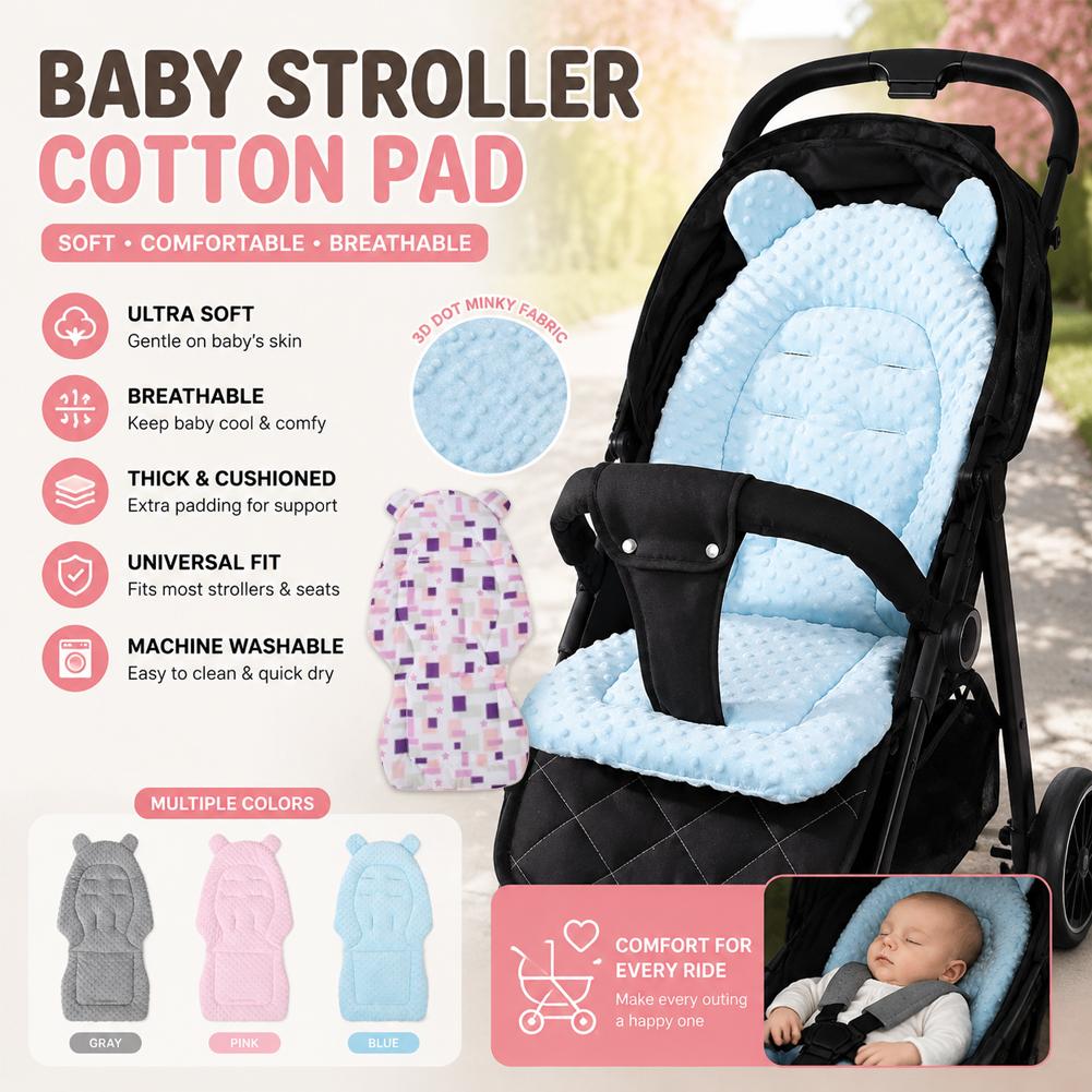 Stroller Accessories - Baby Stroller Seat Cushion Infant Double-sided