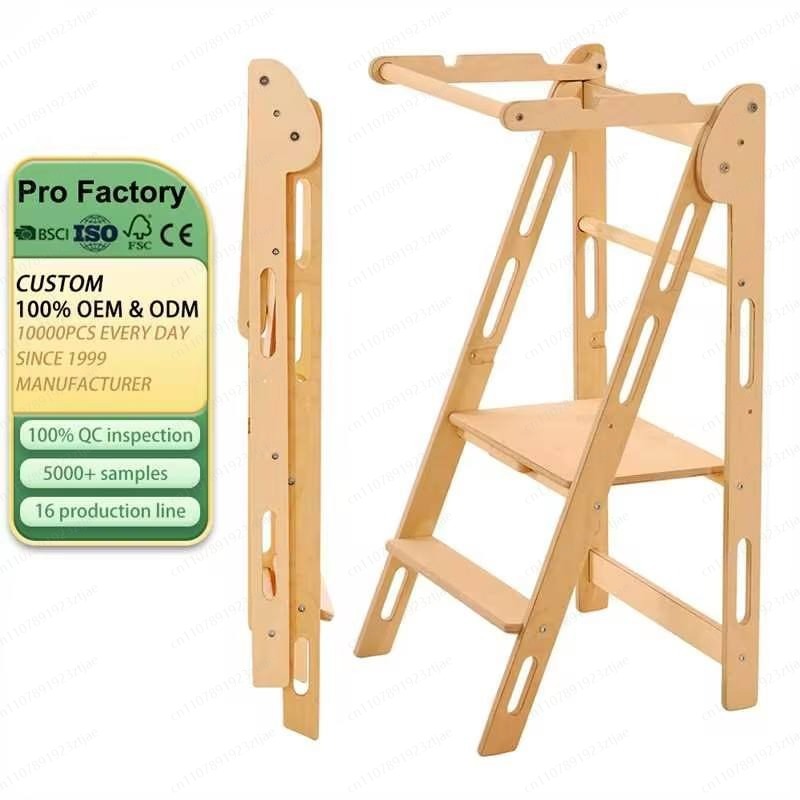 Toddler Learning Tower - Kitchen Helper Toddler Tower Foldable Children's