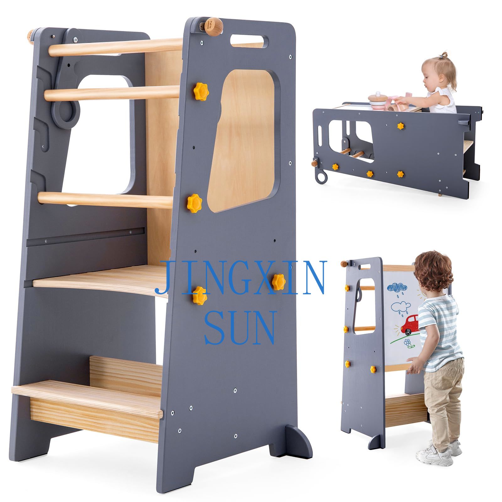 Toddler Learning Tower - 4 in 1 Toddler Kitchen Tower