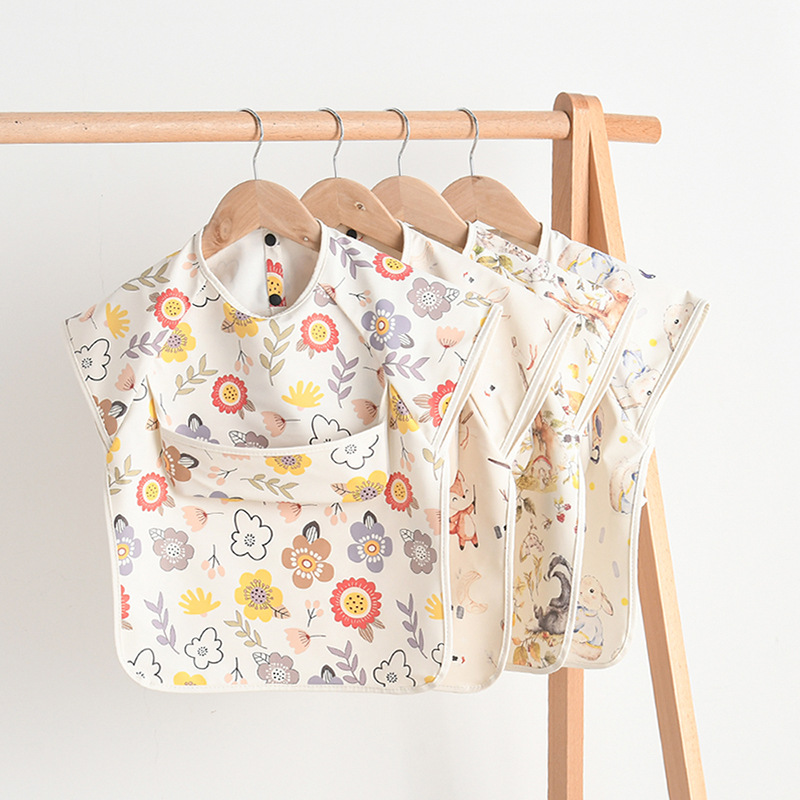 Baby Products Website - Newborn Baby Bibs Blouse Waterproof No-sleeved