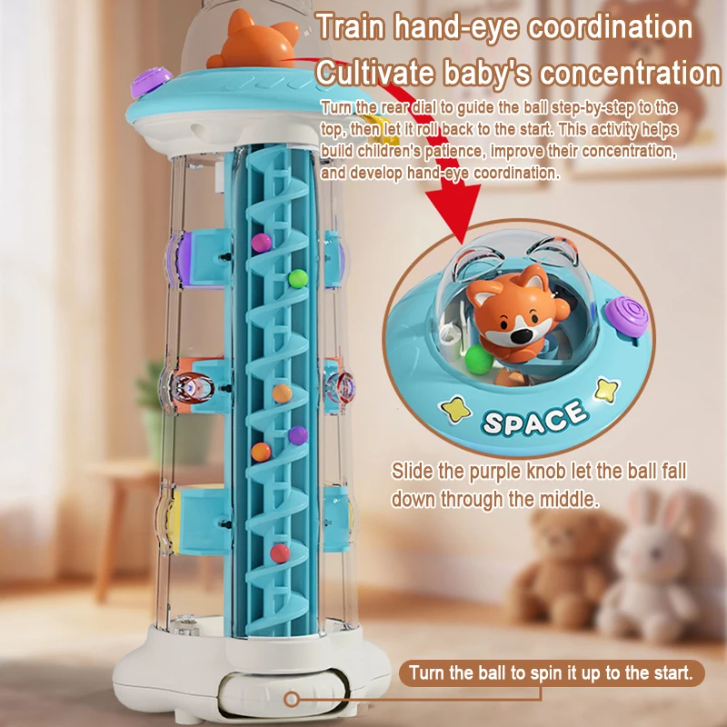 Montessori Ball Drop Tower Toy - Toddler Learning Tower recension och pris