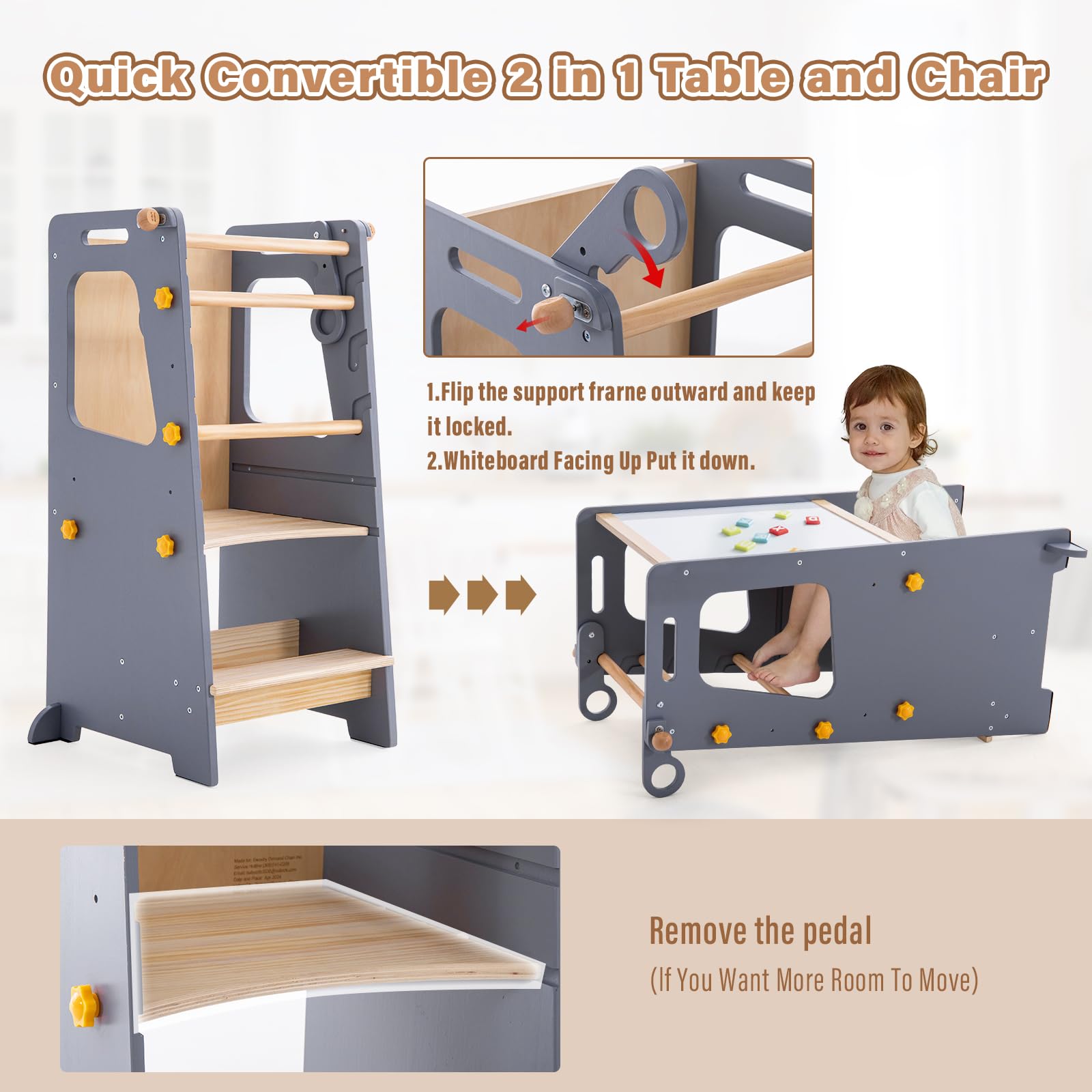 4 in 1 Toddler Kitchen Tower M - Toddler Learning Tower recension och pris