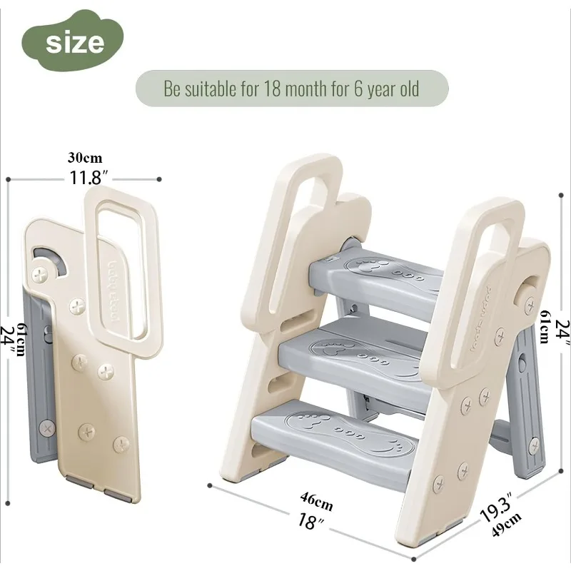3 Step Stool with Handles Anti - Toddler Learning Tower recension och pris