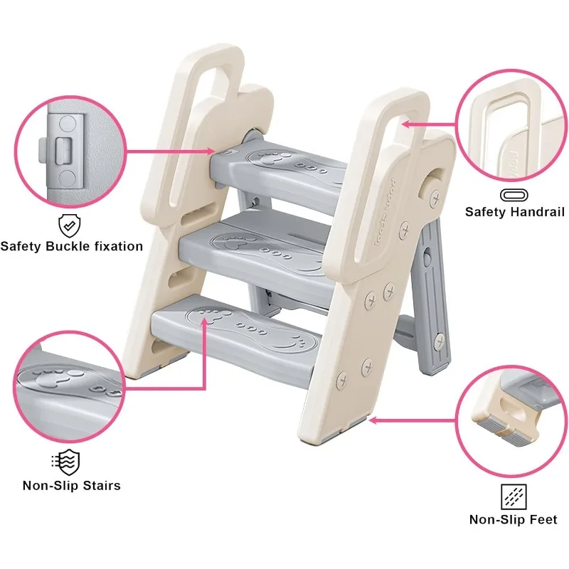 3 Step Stool with Handles Anti - Toddler Learning Tower recension och pris