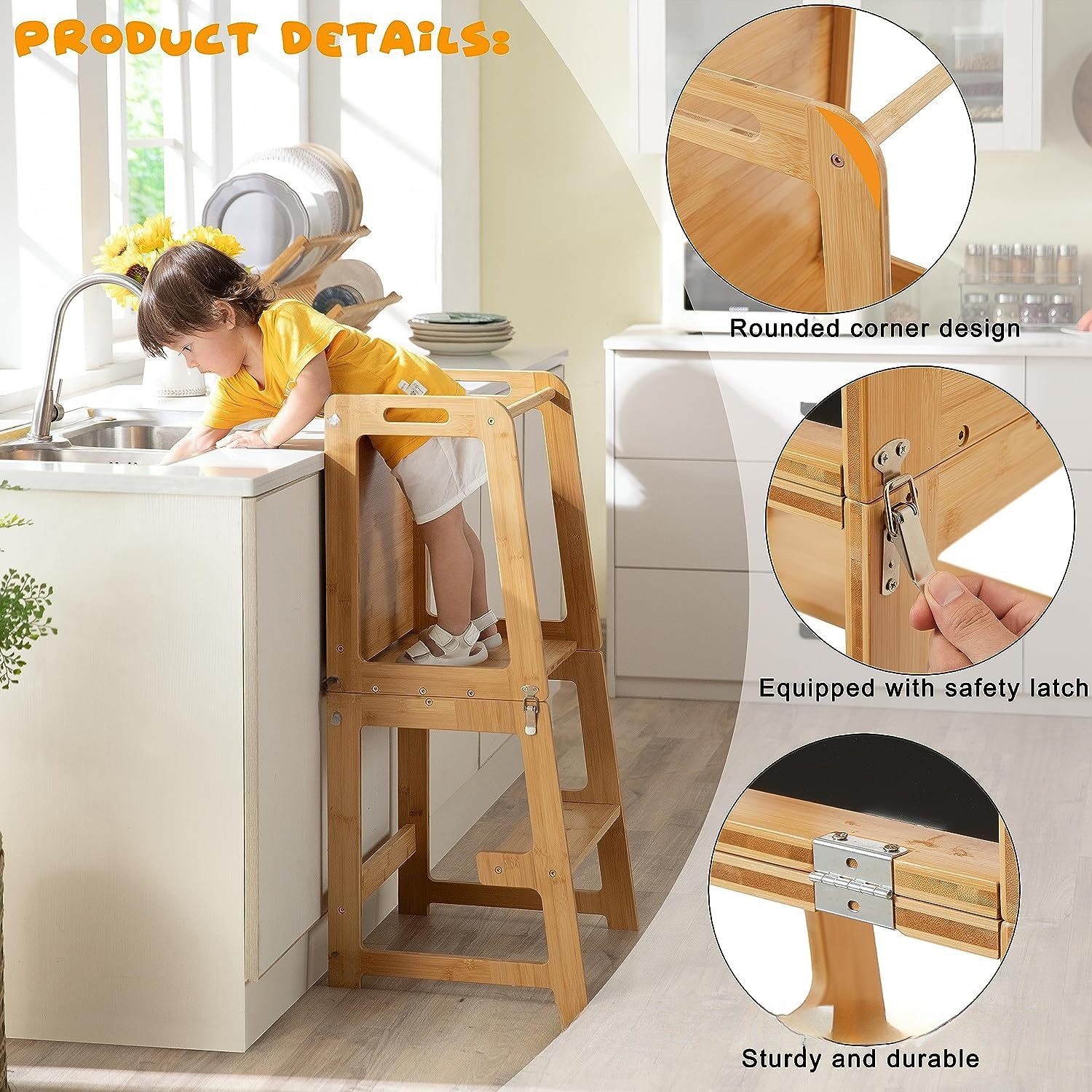 Foldable Toddler Kitchen Tower - Toddler Learning Tower recension och pris