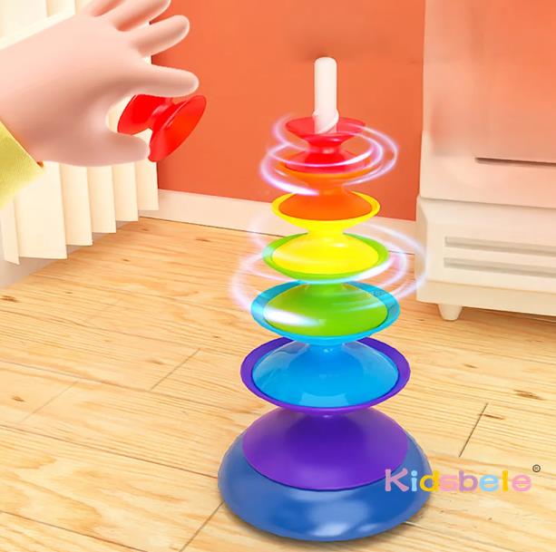 Rainbow Spinning Stacking Toy  - Toddler Learning Tower recension och pris
