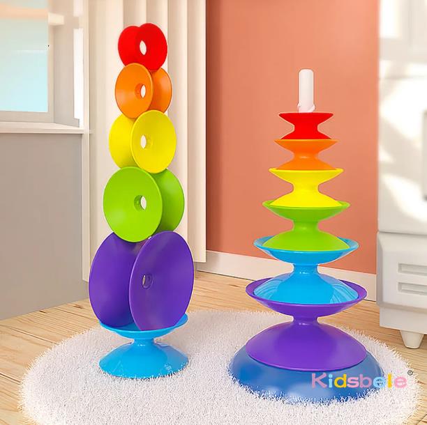 Rainbow Spinning Stacking Toy  - Toddler Learning Tower recension och pris