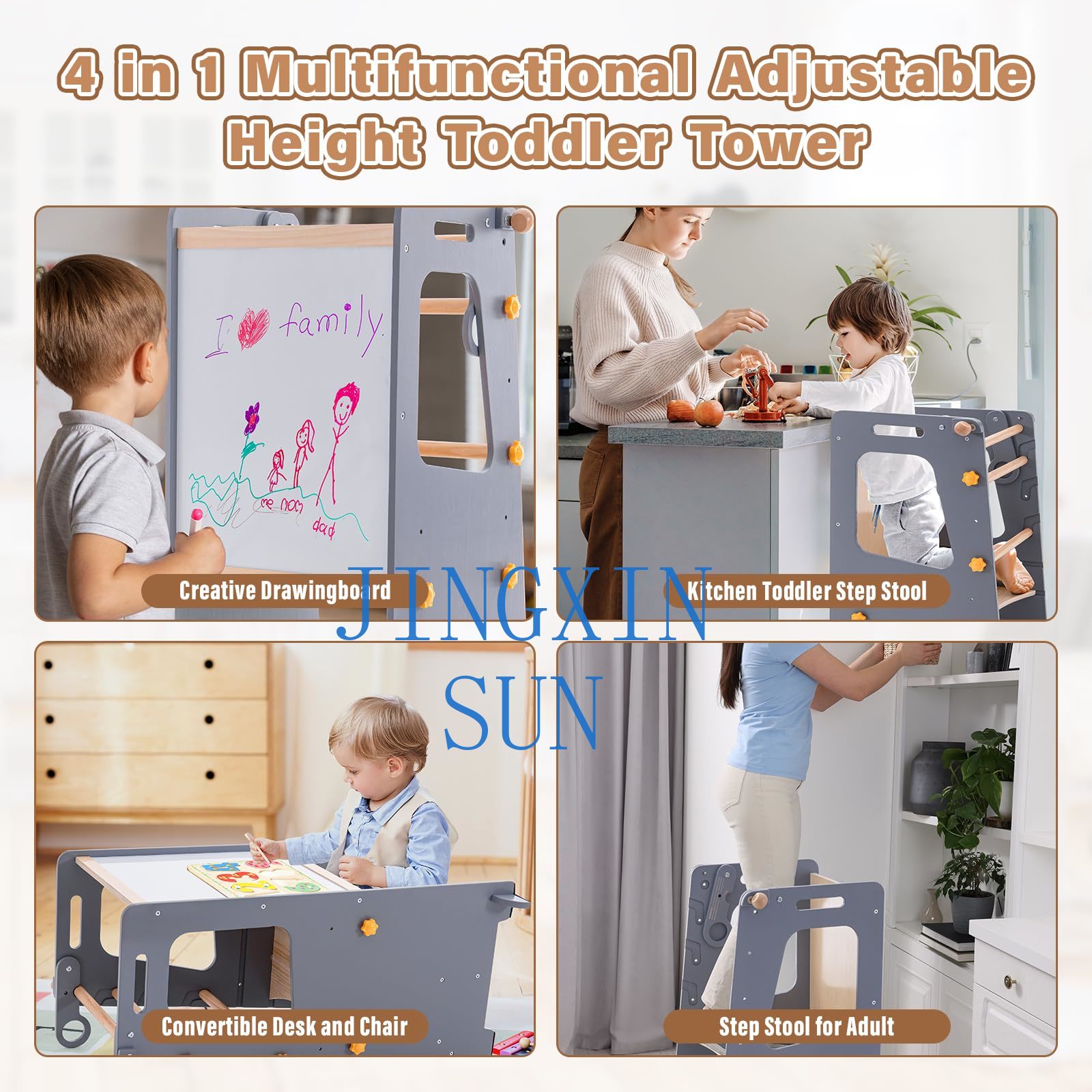 4 in 1 Toddler Kitchen Tower M - Toddler Learning Tower recension och pris
